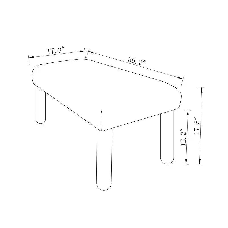 Upholstered Bench in Rust Boucle, Rectangle Plywood Frame Accent Bench for Bedroom or Entryway