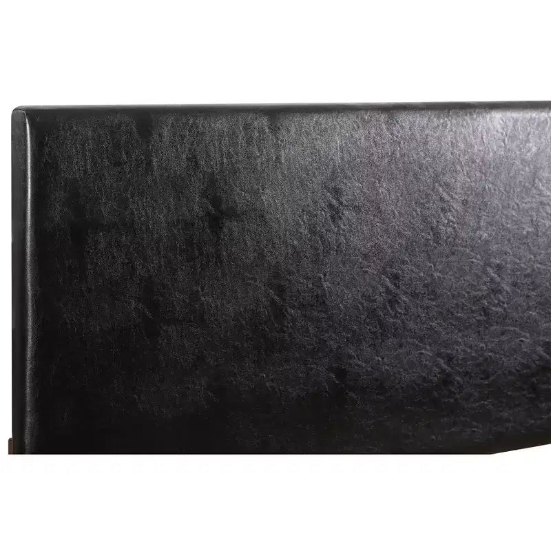 Queen Adjustable Height Headboard, Faux Leather Upholstered, Wall or Bed Frame Mount, Minimalist Style