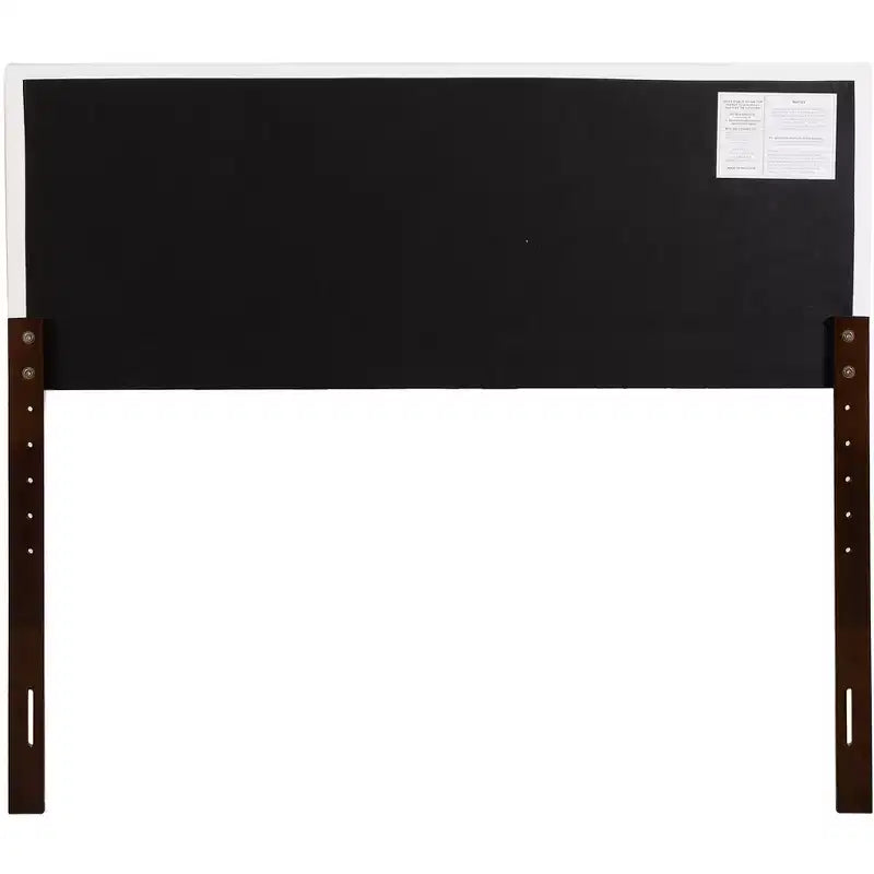 Queen Adjustable Height Headboard, Faux Leather Upholstered, Wall or Bed Frame Mount, Minimalist Style