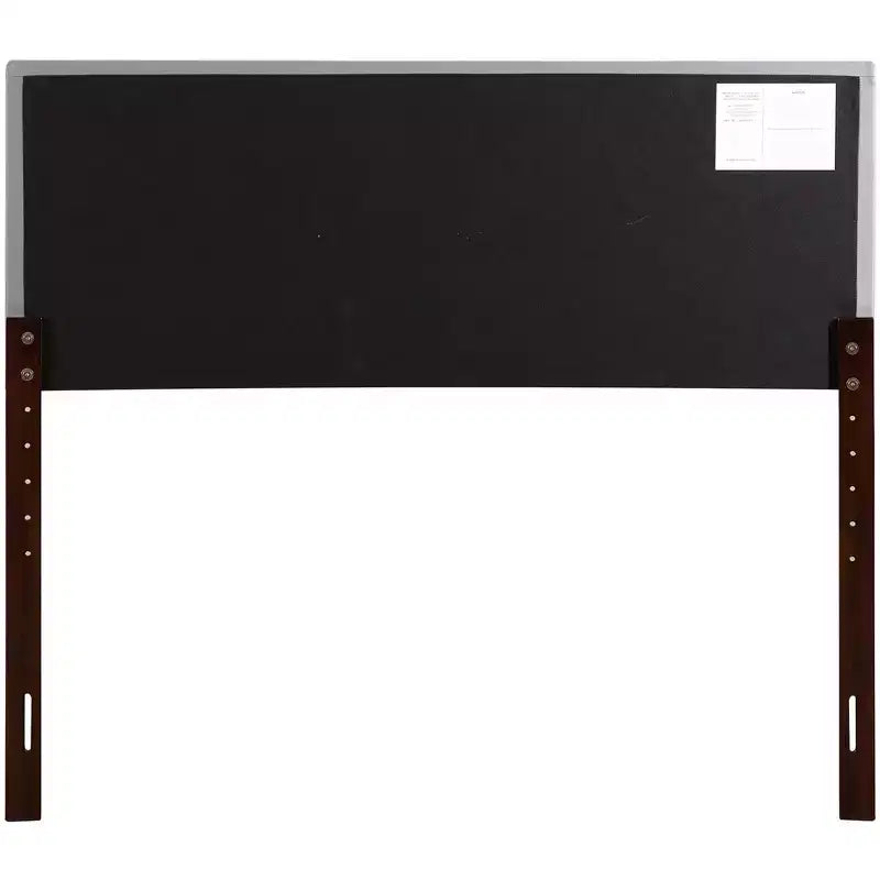 Queen Adjustable Height Headboard, Faux Leather Upholstered, Wall or Bed Frame Mount, Minimalist Style