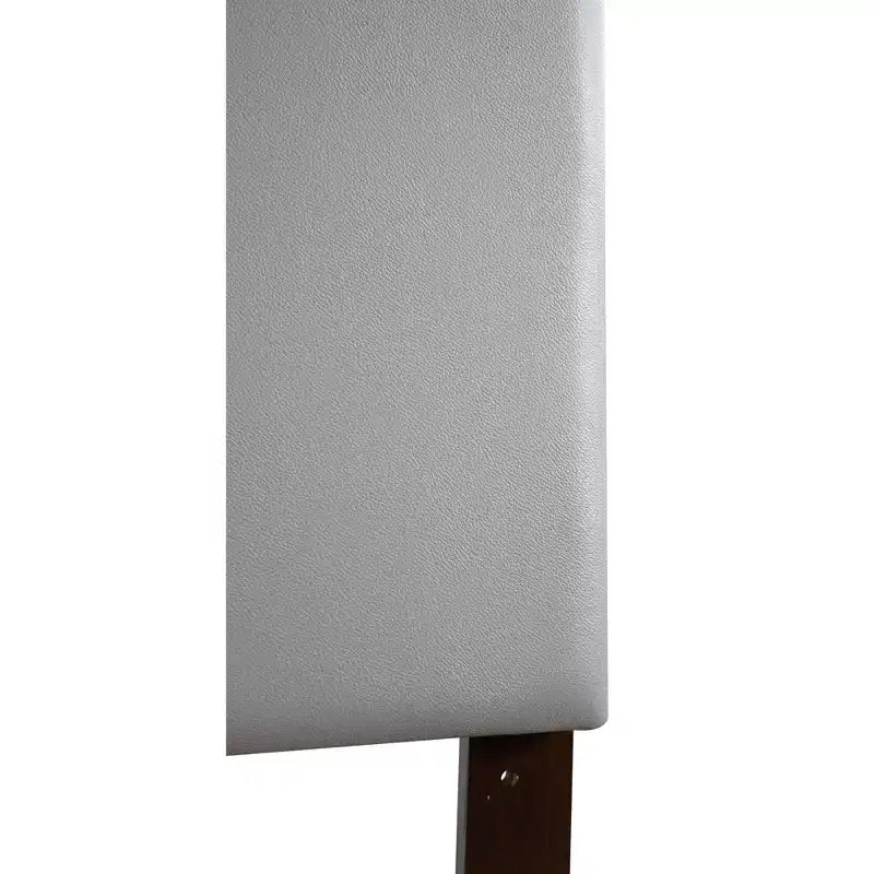 Queen Adjustable Height Headboard, Faux Leather Upholstered, Wall or Bed Frame Mount, Minimalist Style