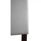 Queen Adjustable Height Headboard, Faux Leather Upholstered, Wall or Bed Frame Mount, Minimalist Style