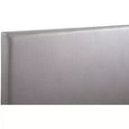 Queen Adjustable Height Headboard, Faux Leather Upholstered, Wall or Bed Frame Mount, Minimalist Style