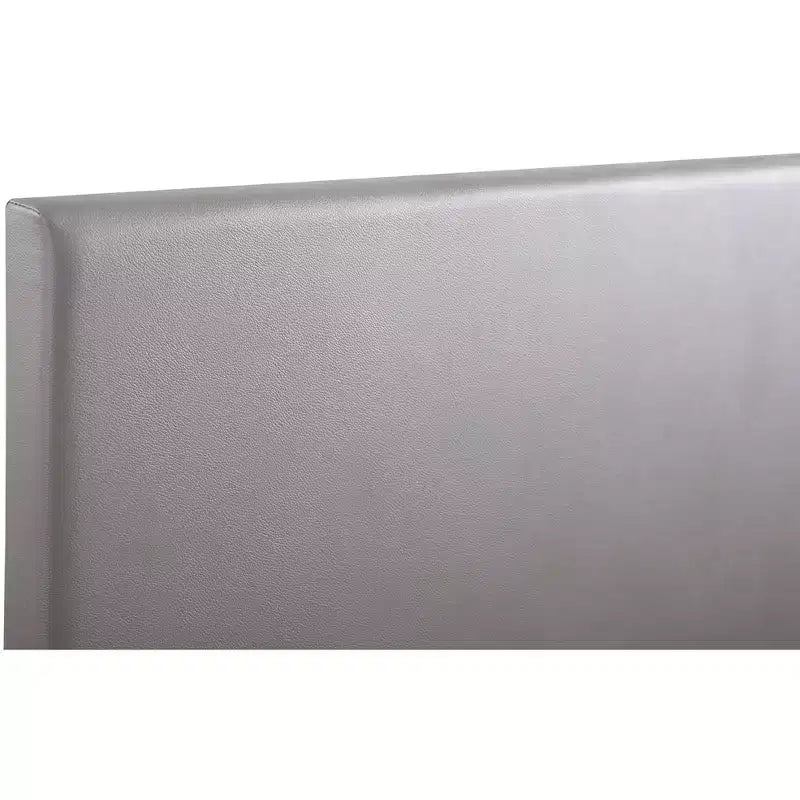 Queen Adjustable Height Headboard, Faux Leather Upholstered, Wall or Bed Frame Mount, Minimalist Style