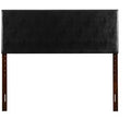Queen Adjustable Height Headboard, Faux Leather Upholstered, Wall or Bed Frame Mount, Minimalist Style