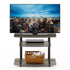 3-Tier TV Stand Console Table, Media Entertainment Center for TVs up to 32", Espresso/Black, No Tools Assembly