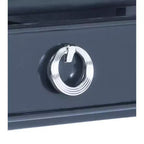 1-Drawer Nightstand, Rubberwood Bedside Table with Open Shelf and High-Gloss Iron Hardware