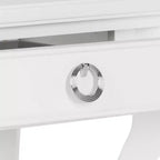 1-Drawer Nightstand, Rubberwood Bedside Table with Open Shelf and High-Gloss Iron Hardware