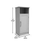 Bathroom Storage Cabinet Organizer with Magnetic Closure Door, In-Cabinet Adjustable Shelf, and Upper Open Shelf