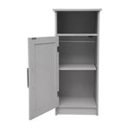 Bathroom Storage Cabinet Organizer with Magnetic Closure Door, In-Cabinet Adjustable Shelf, and Upper Open Shelf