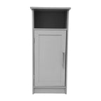 Bathroom Storage Cabinet Organizer with Magnetic Closure Door, In-Cabinet Adjustable Shelf, and Upper Open Shelf