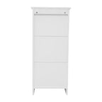 Bathroom Storage Cabinet Organizer with Magnetic Closure Door, In-Cabinet Adjustable Shelf, and Upper Open Shelf