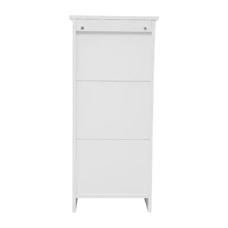 Bathroom Storage Cabinet Organizer with Magnetic Closure Door, In-Cabinet Adjustable Shelf, and Upper Open Shelf