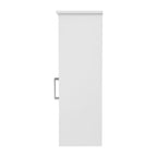 Bathroom Storage Cabinet Organizer with Magnetic Closure Door, In-Cabinet Adjustable Shelf, and Upper Open Shelf