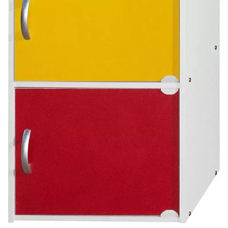 Heavy Duty Engineered Wood 3 Door Enclosed Multipurpose Storage Cabinet for Kitchen, Office, Kids Room, and Other Home Organization