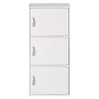 Heavy Duty Engineered Wood 3 Door Enclosed Multipurpose Storage Cabinet for Kitchen, Office, Kids Room, and Other Home Organization