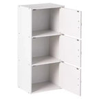 Heavy Duty Engineered Wood 3 Door Enclosed Multipurpose Storage Cabinet for Kitchen, Office, Kids Room, and Other Home Organization