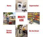 Lightweight Collapsible Sport Shopping Grocery Folding Laundry Cart with Wheels
