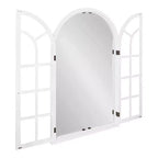 28x44" Arched Wall Mirror, Wood Frame, Wall Mount