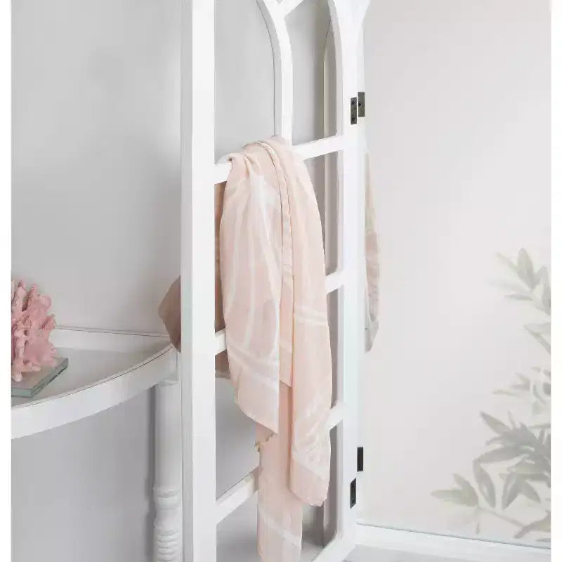 28x44" Arched Wall Mirror, Wood Frame, Wall Mount