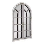 28x44" Arched Wall Mirror, Wood Frame, Wall Mount