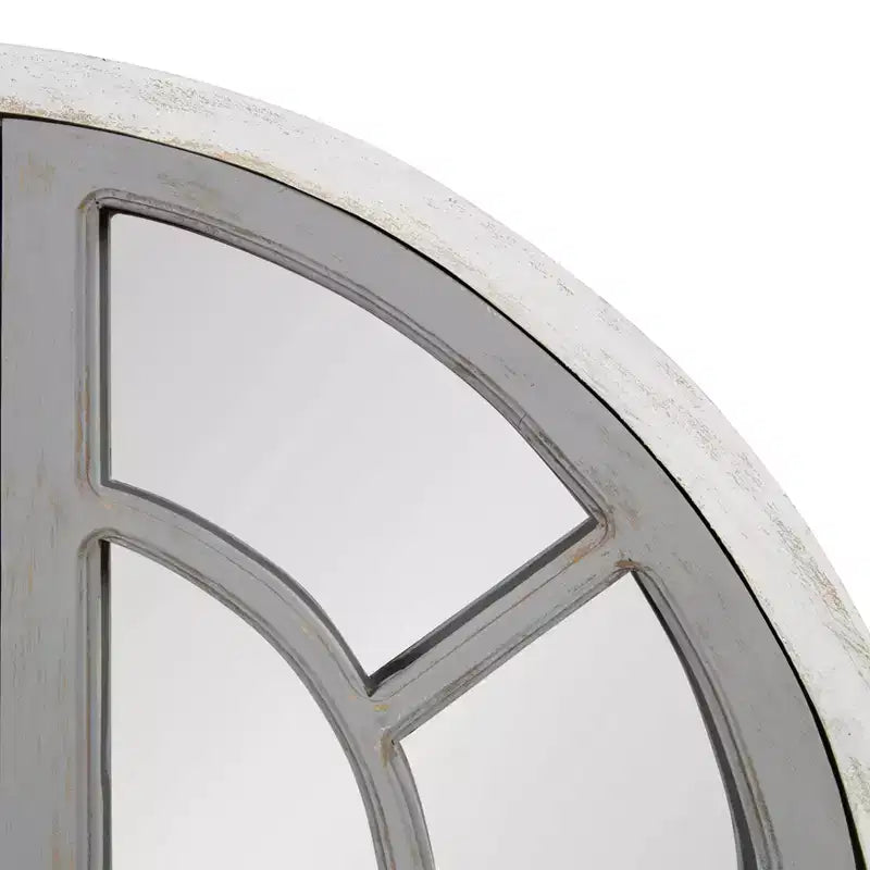 28x44" Arched Wall Mirror, Wood Frame, Wall Mount