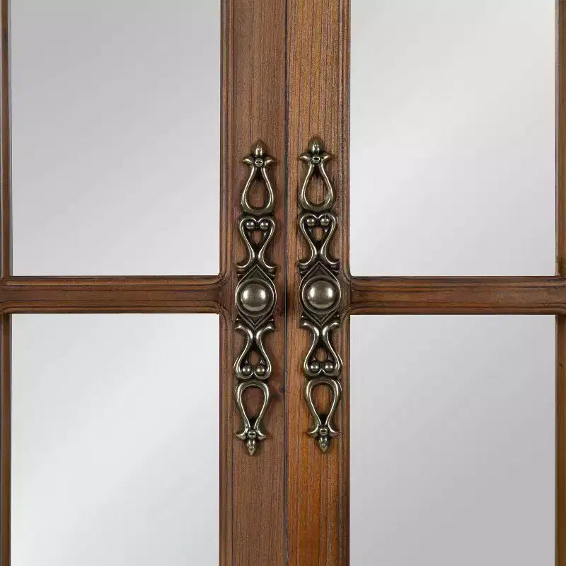 28x44" Arched Wall Mirror, Wood Frame, Wall Mount