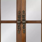 28x44" Arched Wall Mirror, Wood Frame, Wall Mount