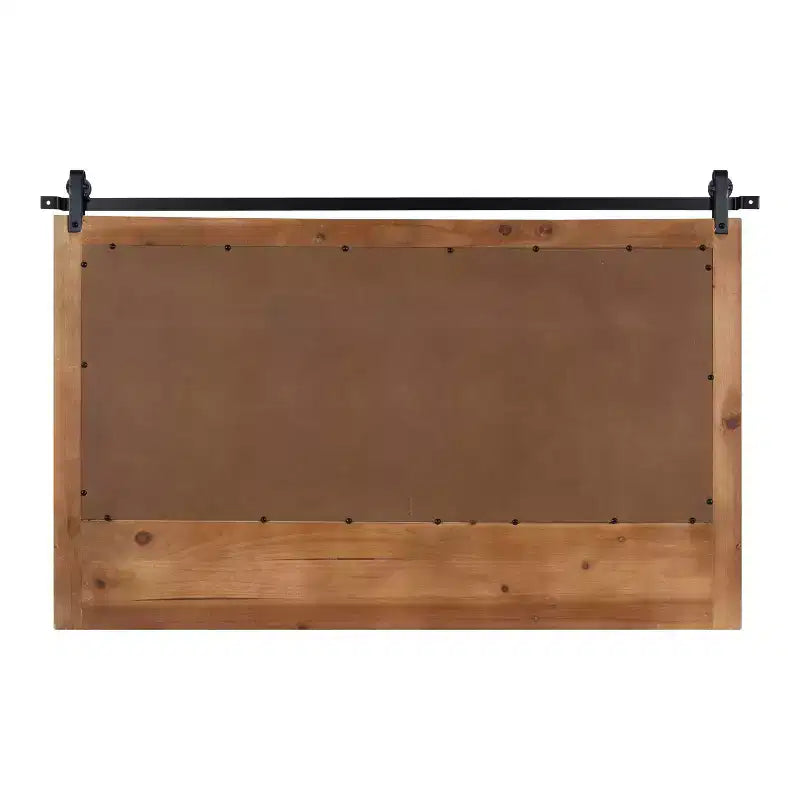42x27" Framed Wall Mirror with Bottom Shelf and Hooks, Plastic Frame, Wall Mount