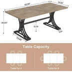 63-Inch Rectangular Dining Table for 4 to 6, Faux Marble Veneer Top with Golden Half-Moon Legs