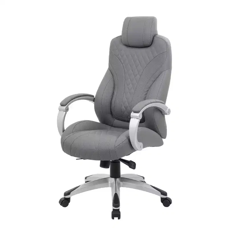 Executive Hinged Armchair, High-Back Office Chair with Lumbar Support, Swivel, Adjustable Height & Tilt