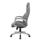 Executive Hinged Armchair, High-Back Office Chair with Lumbar Support, Swivel, Adjustable Height & Tilt