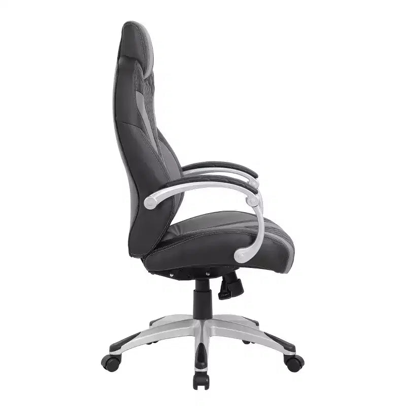 Executive Hinged Armchair, High-Back Office Chair with Lumbar Support, Swivel, Adjustable Height & Tilt