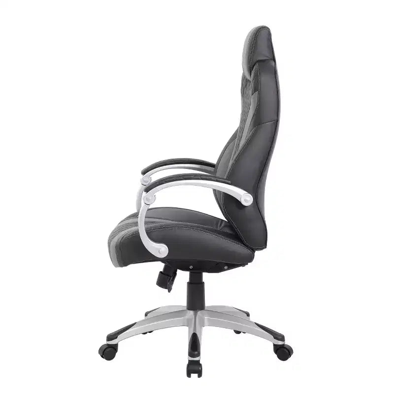 Executive Hinged Armchair, High-Back Office Chair with Lumbar Support, Swivel, Adjustable Height & Tilt