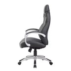 Executive Hinged Armchair, High-Back Office Chair with Lumbar Support, Swivel, Adjustable Height & Tilt