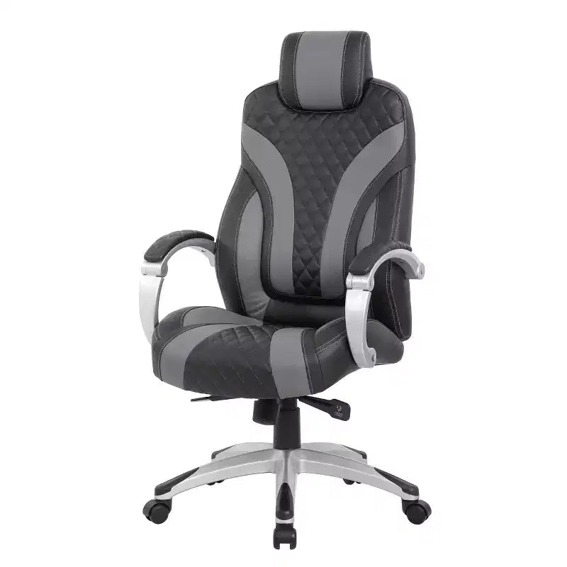 Executive Hinged Armchair, High-Back Office Chair with Lumbar Support, Swivel, Adjustable Height & Tilt