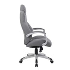 Executive Hinged Armchair, High-Back Office Chair with Lumbar Support, Swivel, Adjustable Height & Tilt
