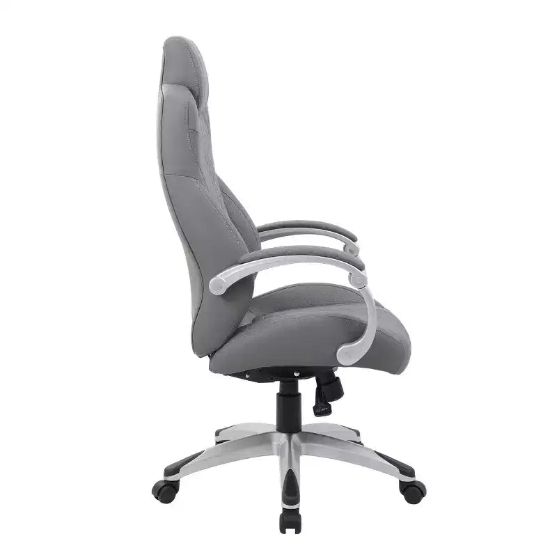 Executive Hinged Armchair, High-Back Office Chair with Lumbar Support, Swivel, Adjustable Height & Tilt