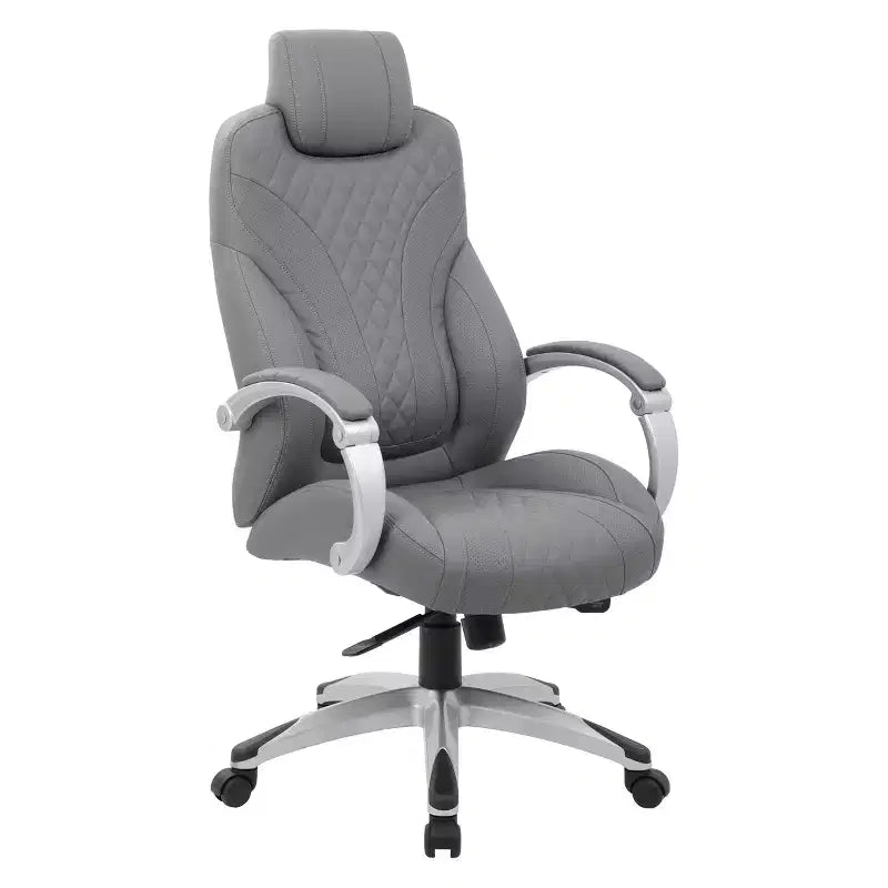 Executive Hinged Armchair, High-Back Office Chair with Lumbar Support, Swivel, Adjustable Height & Tilt