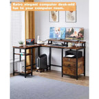 67 L Shaped Computer Desk with Power Outlet