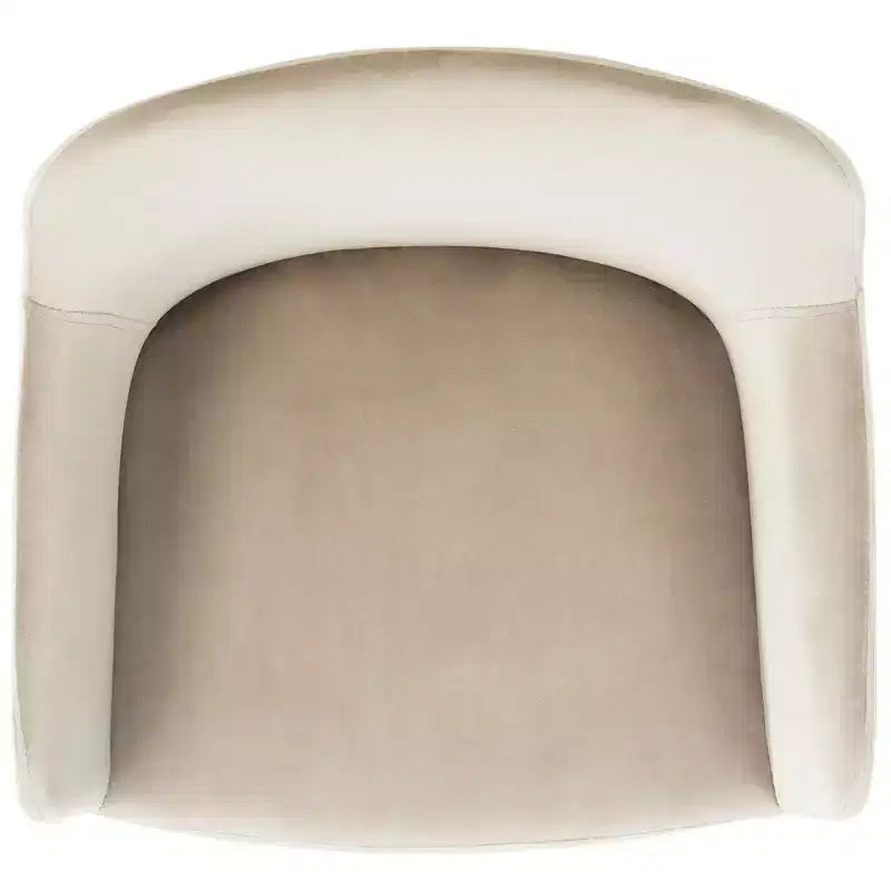 Velvet Counter Stool with Armrests and Footrest, Taupe and Black, Fixed Height 23.5", Steel Frame