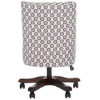 Upholstered Swivel Desk Chair with Padded Seat and Back, Adjustable Height, Casters, Viscose Blend