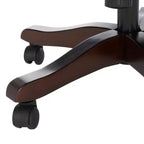 Upholstered Swivel Desk Chair with Padded Seat and Back, Adjustable Height, Casters, Viscose Blend