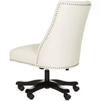Upholstered Swivel Desk Chair with Padded Seat and Back, Adjustable Height, Casters, Viscose Blend