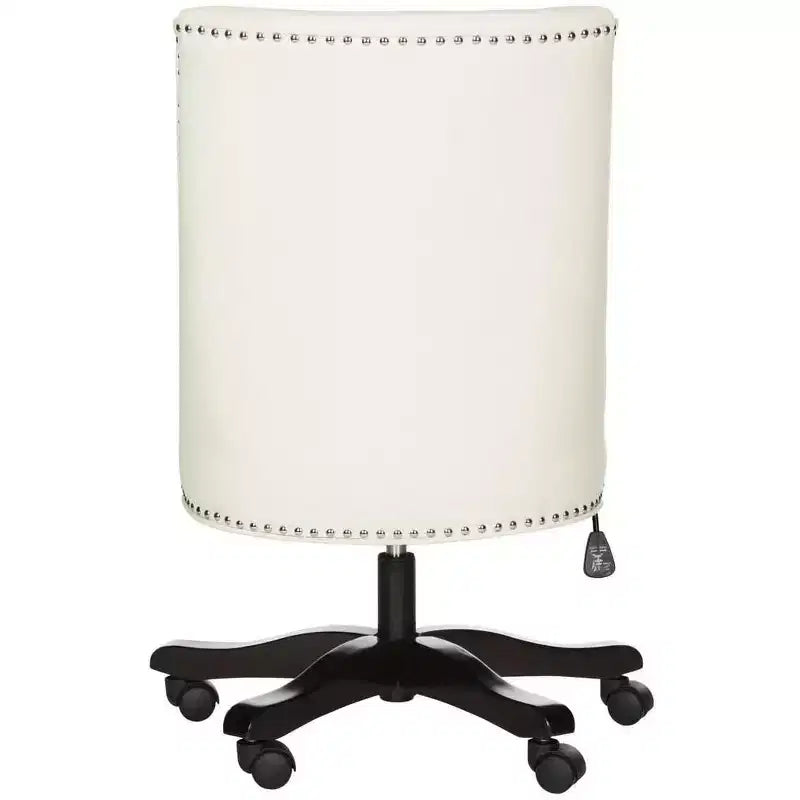 Upholstered Swivel Desk Chair with Padded Seat and Back, Adjustable Height, Casters, Viscose Blend
