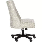 Upholstered Swivel Desk Chair with Padded Seat and Back, Adjustable Height, Casters, Viscose Blend