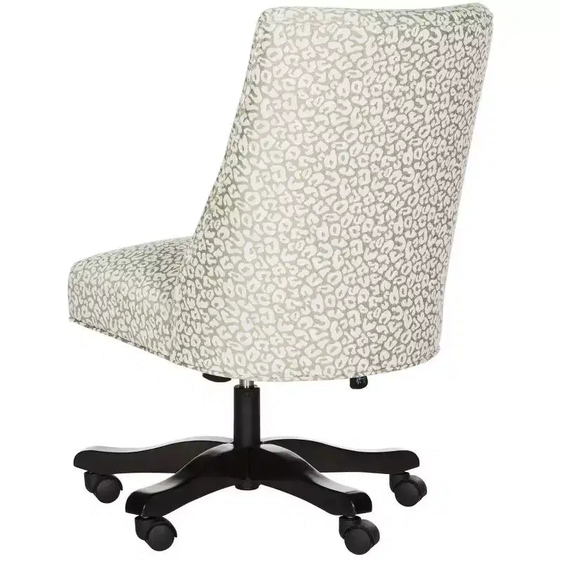 Upholstered Swivel Desk Chair with Padded Seat and Back, Adjustable Height, Casters, Viscose Blend