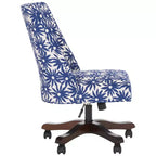 Upholstered Swivel Desk Chair with Padded Seat and Back, Adjustable Height, Casters, Viscose Blend