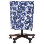 Upholstered Swivel Desk Chair with Padded Seat and Back, Adjustable Height, Casters, Viscose Blend