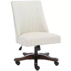 Upholstered Swivel Desk Chair with Padded Seat and Back, Adjustable Height, Casters, Viscose Blend